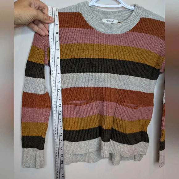 Madewell Arctic Ice Patch Pocket Pullover Sweater in Walton Stripe Women XXS - Picture 9 of 9